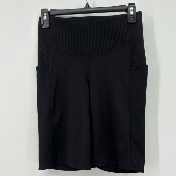 The North Face Dune Sky 9" Tight Biker Shorts Black Pocket Women's Size Medium - Picture 1 of 11